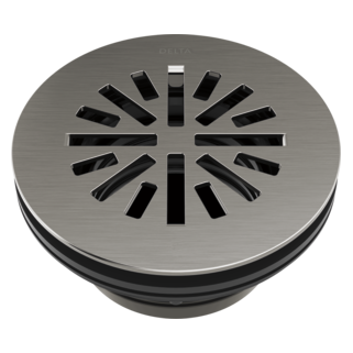 DELTA 4" Prefab Round Shower Drain — Black Stainless
