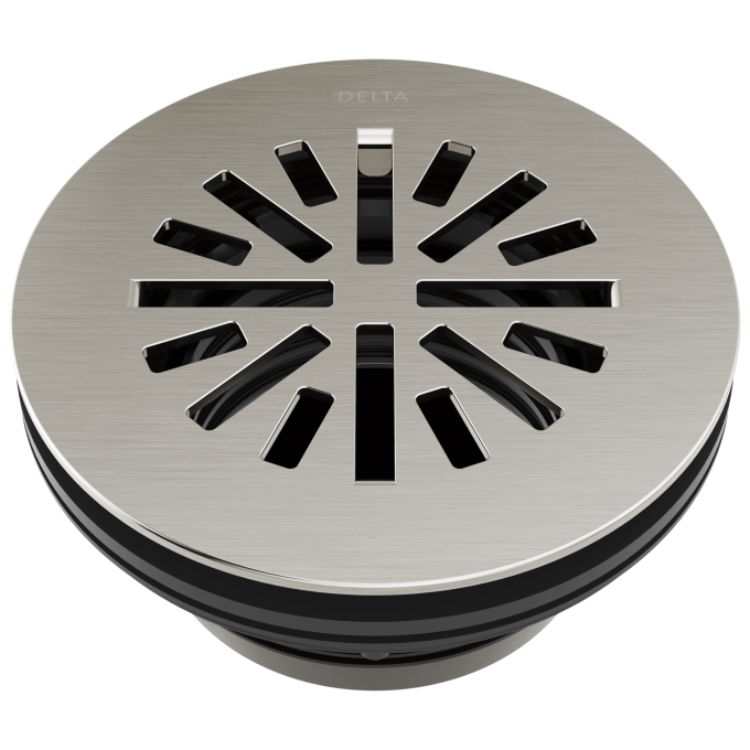 DELTA 4" Prefab Round Shower Drain — Stainless