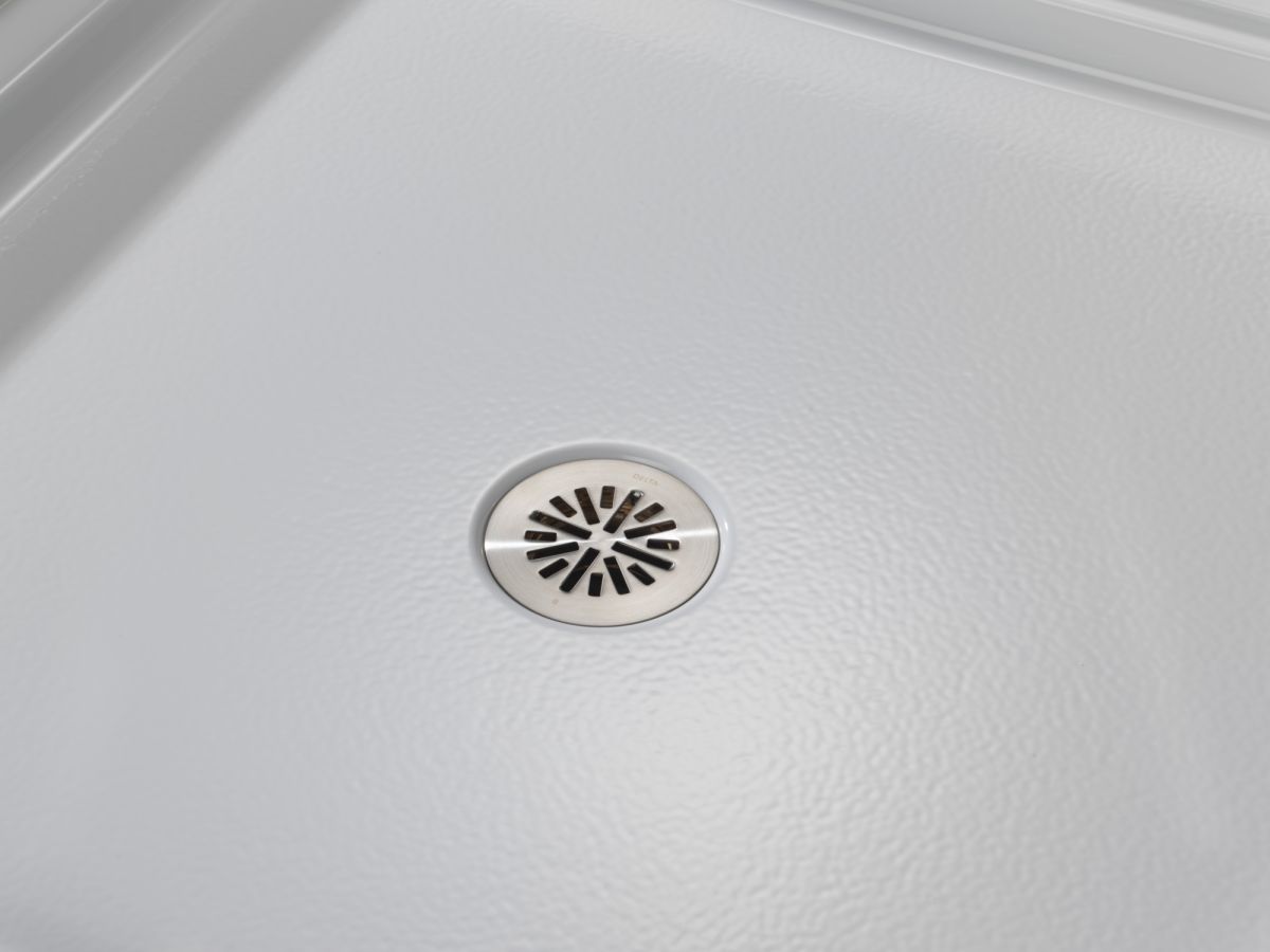 DELTA 4" Prefab Round Shower Drain — Stainless