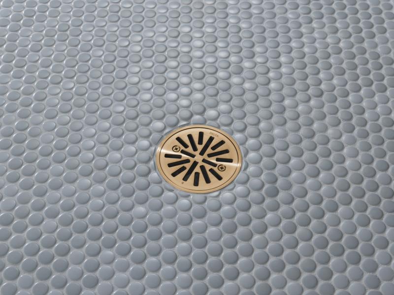 DELTA 4" Tile-In Round Shower Drain — Champagne Bronze