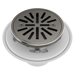 DELTA 4" Tile-In Round Shower Drain — Black Stainless