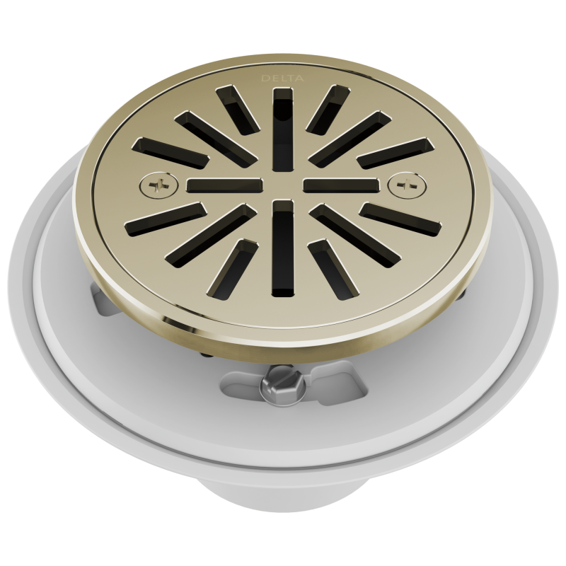 DELTA 4" Tile-In Round Shower Drain — Polished Nickel