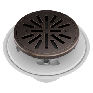 DELTA 4" Tile-In Round Shower Drain — Venetian Bronze