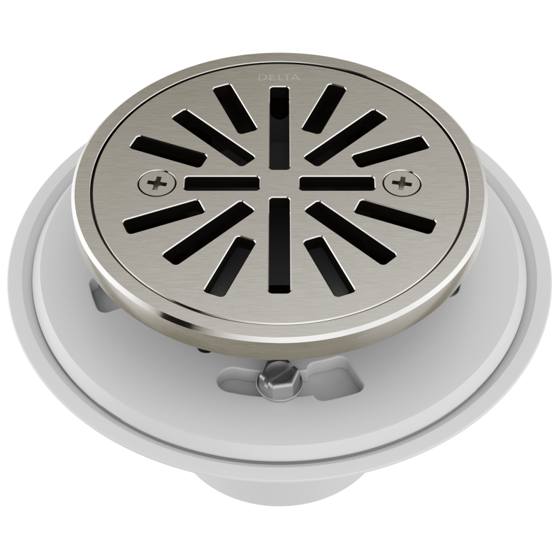 DELTA 4" Tile-In Round Shower Drain — Stainless