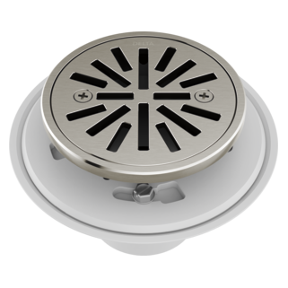 DELTA 4" Tile-In Round Shower Drain — Stainless