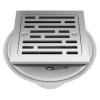 DELTA 4" Tile-In Square Shower Drain — Chrome