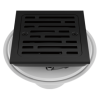 DELTA 4" Tile-In Square Shower Drain — Matte Black