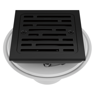 DELTA 4" Tile-In Square Shower Drain — Matte Black