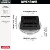 DELTA 4" Tile-In Square Shower Drain — Matte Black