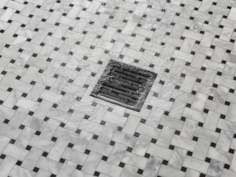 DELTA 4" Tile-In Square Shower Drain — Matte Black
