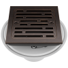 DELTA 4" Tile-In Square Shower Drain — Venetian Bronze
