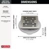 DELTA 4" Tile-In Square Shower Drain — Stainless