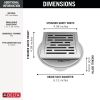 DELTA 4" Tile-In Square Shower Drain — Chrome