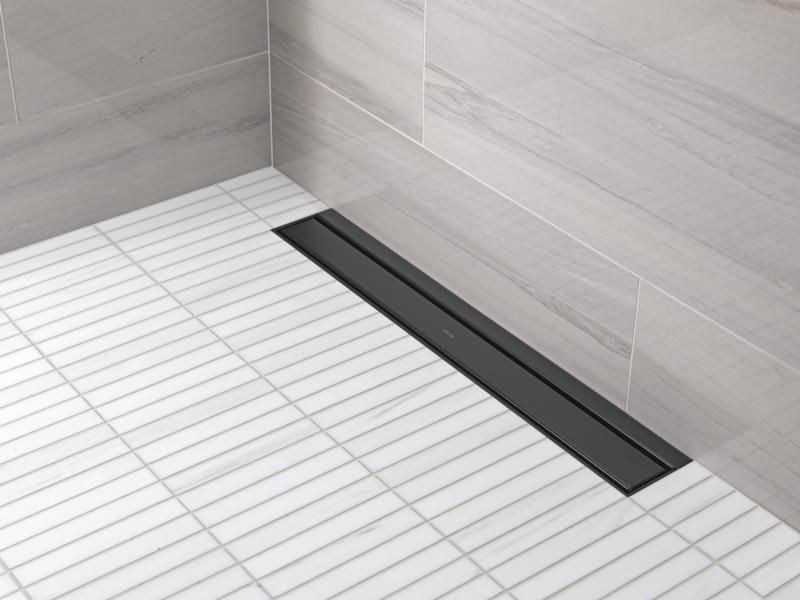 DELTA 24" Reversible Linear Shower Drain Trim — Matte Black