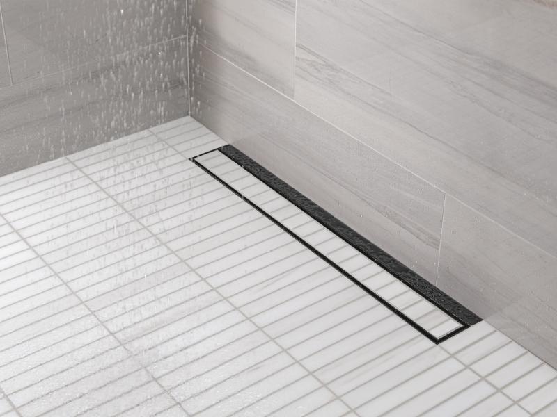 DELTA 24" Reversible Linear Shower Drain Trim — Matte Black