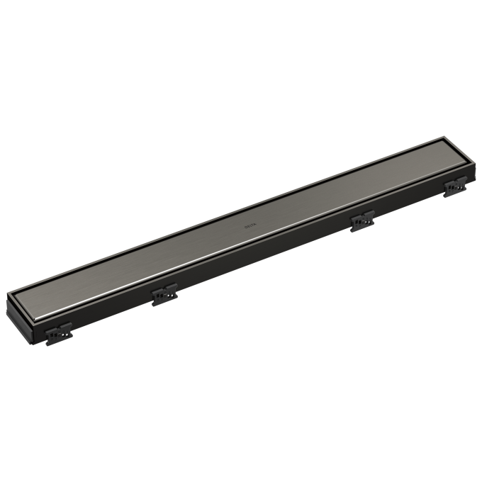DELTA 24" Reversible Linear Shower Drain Trim — Black Stainless