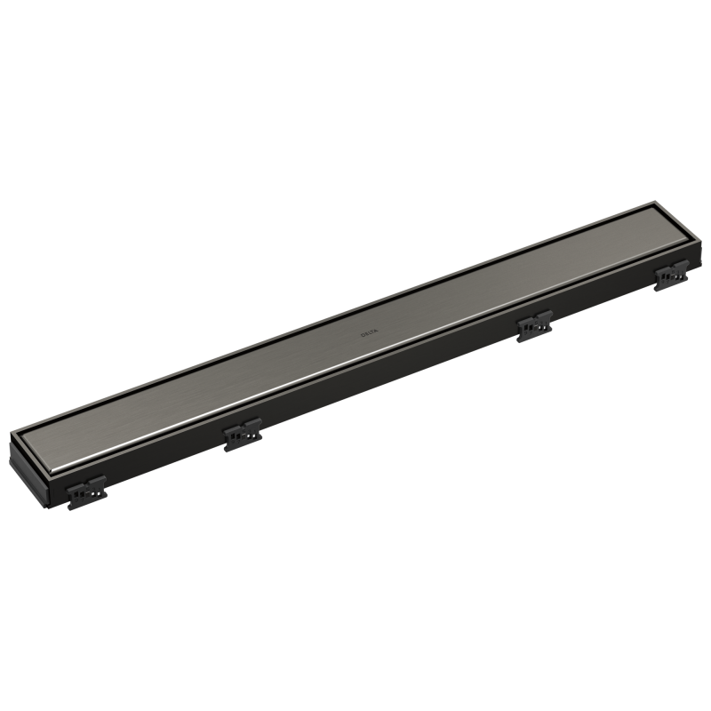 DELTA 24" Reversible Linear Shower Drain Trim — Black Stainless