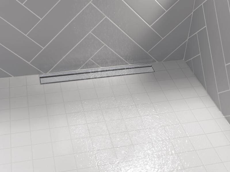 DELTA 24" Linear Shower Drain Wall Edge — Chrome