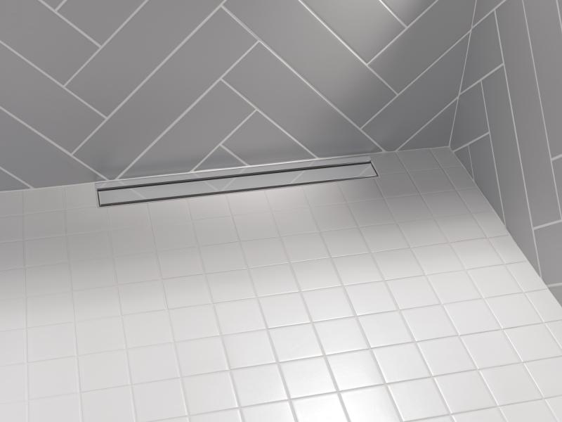 DELTA 24" Linear Shower Drain Wall Edge — Chrome