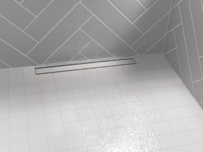 DELTA 24" Linear Shower Drain Wall Edge — Chrome