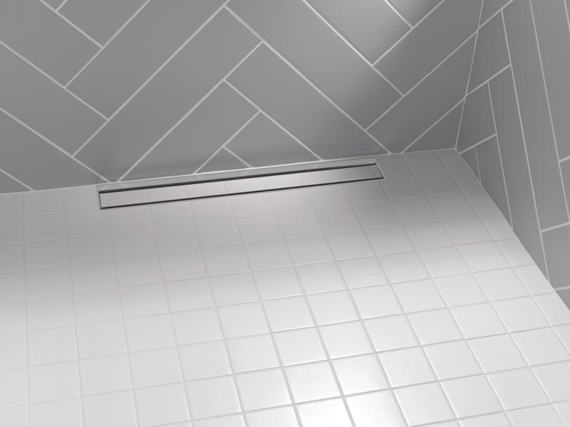 DELTA 24" Linear Shower Drain Wall Edge — Chrome
