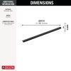 DELTA 24" Linear Shower Drain Wall Edge — Matte Black