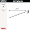 DELTA 24" Linear Shower Drain Wall Edge — Chrome