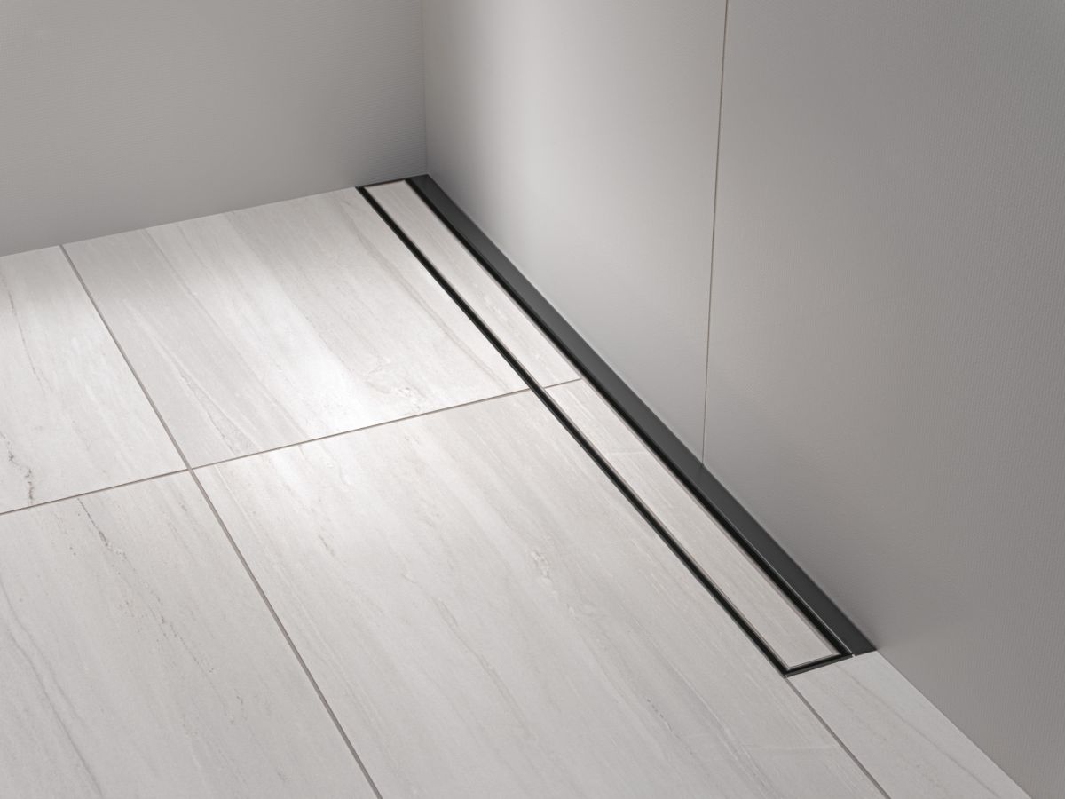 DELTA 36" Reversible Linear Shower Drain Trim — Matte Black