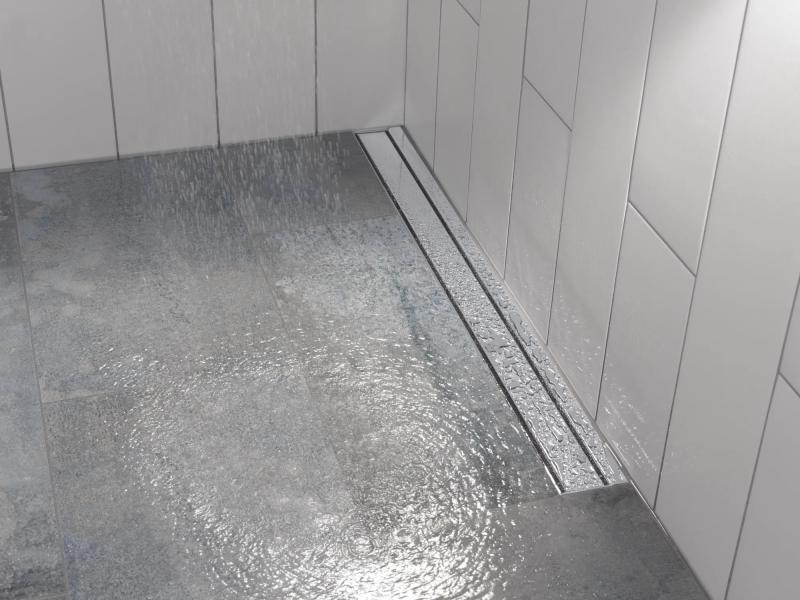 DELTA 36" Linear Shower Drain Wall Edge — Chrome