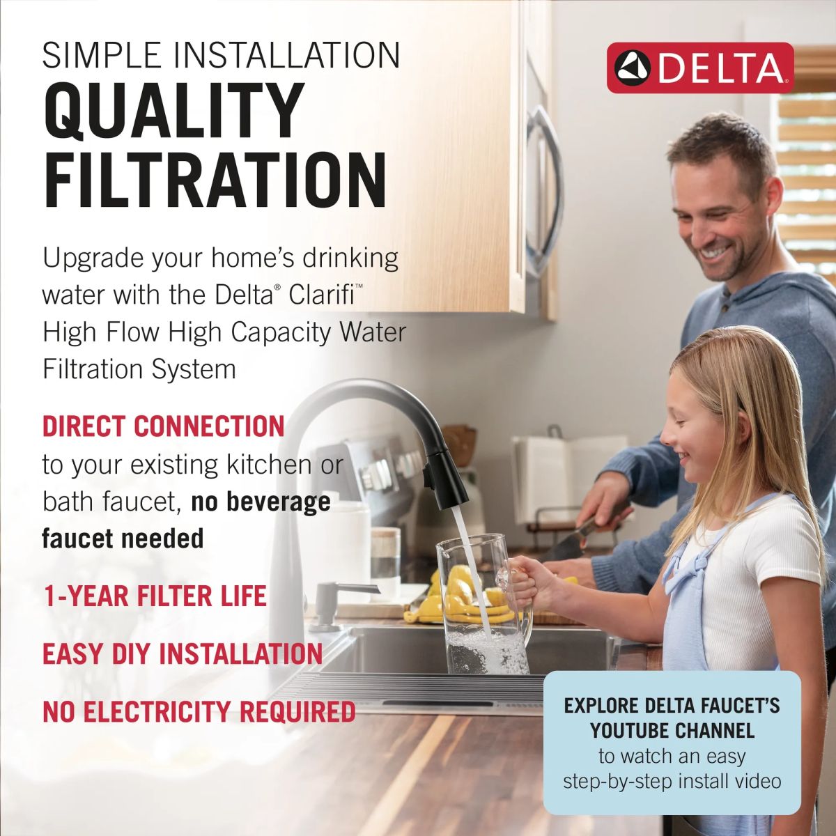 DELTA Clarifi High Flow High Capacity Under Sink Water Filtration System — Not Applicable