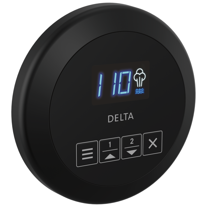 DELTA Universal Showering Components Round Steam Control — Matte Black