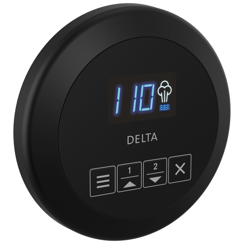 DELTA Universal Showering Components Round Steam Control — Matte Black