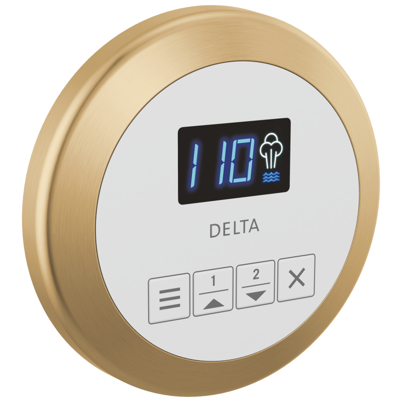DELTA Universal Showering Components Round Steam Control — Lumicoat® Champagne Bronze
