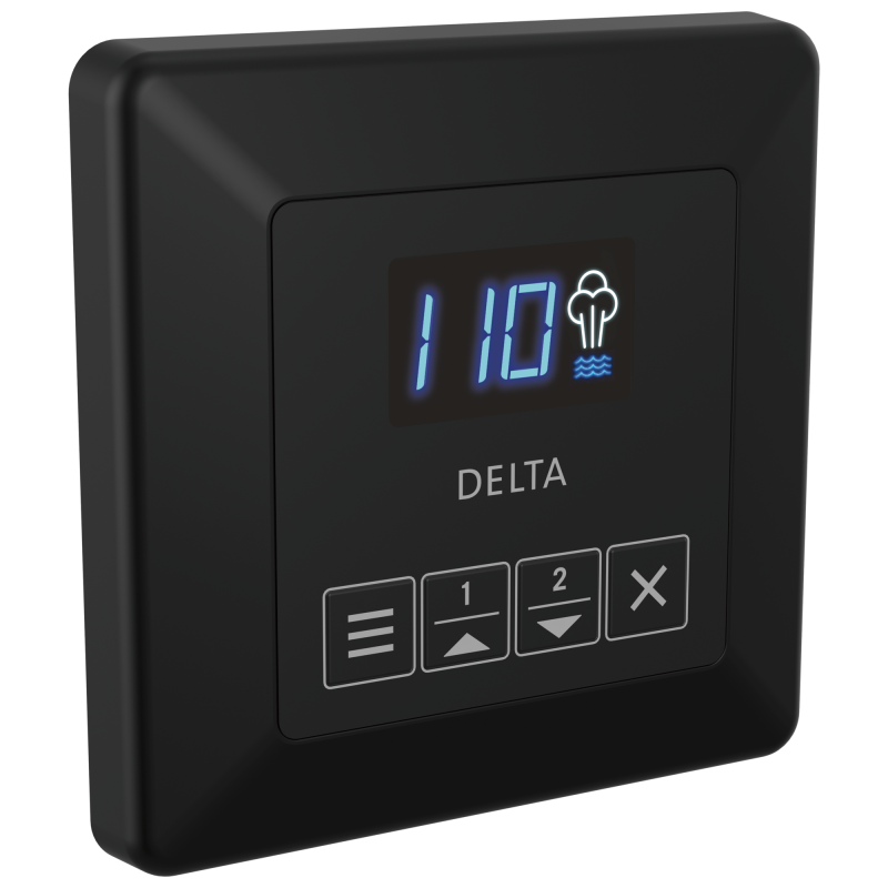 DELTA Universal Showering Components Square Steam Control — Matte Black