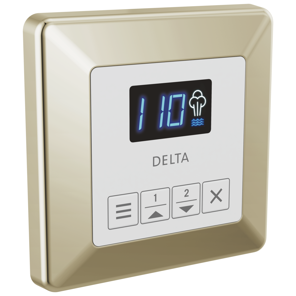 DELTA Universal Showering Components Square Steam Control — Lumicoat® Polished Nickel