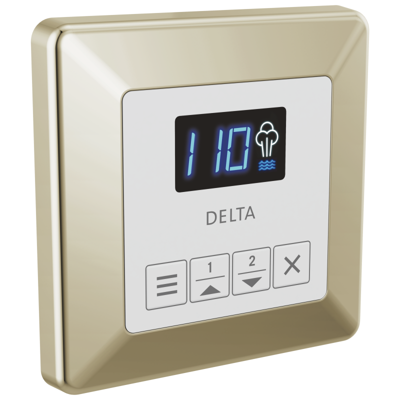 DELTA Universal Showering Components Square Steam Control — Lumicoat® Polished Nickel
