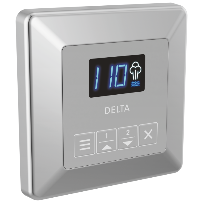 DELTA Universal Showering Components Square Steam Control — Lumicoat® Chrome