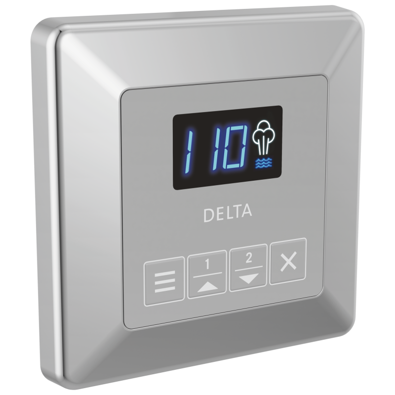 DELTA Universal Showering Components Square Steam Control — Lumicoat® Chrome