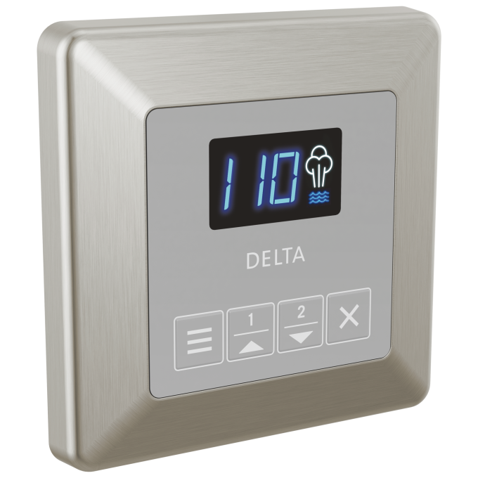 DELTA Universal Showering Components Square Steam Control — Lumicoat® Stainless