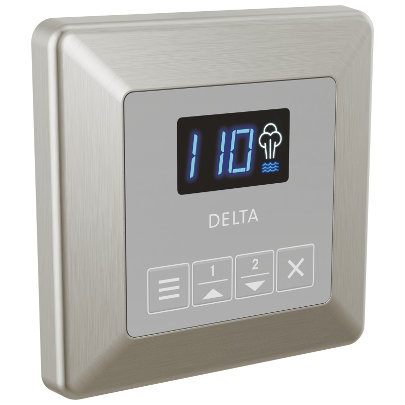 DELTA Universal Showering Components Square Steam Control — Lumicoat® Stainless