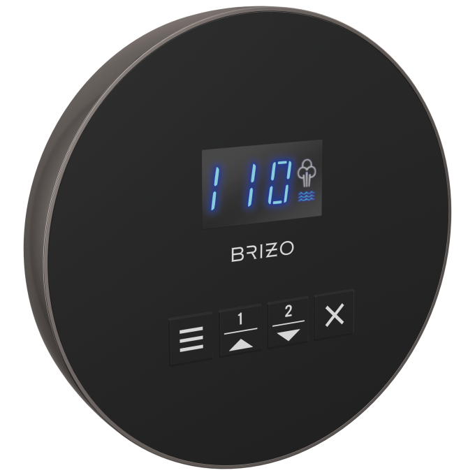 BRIZO Other Mystix Round Steam Control — Brilliance Black Onyx