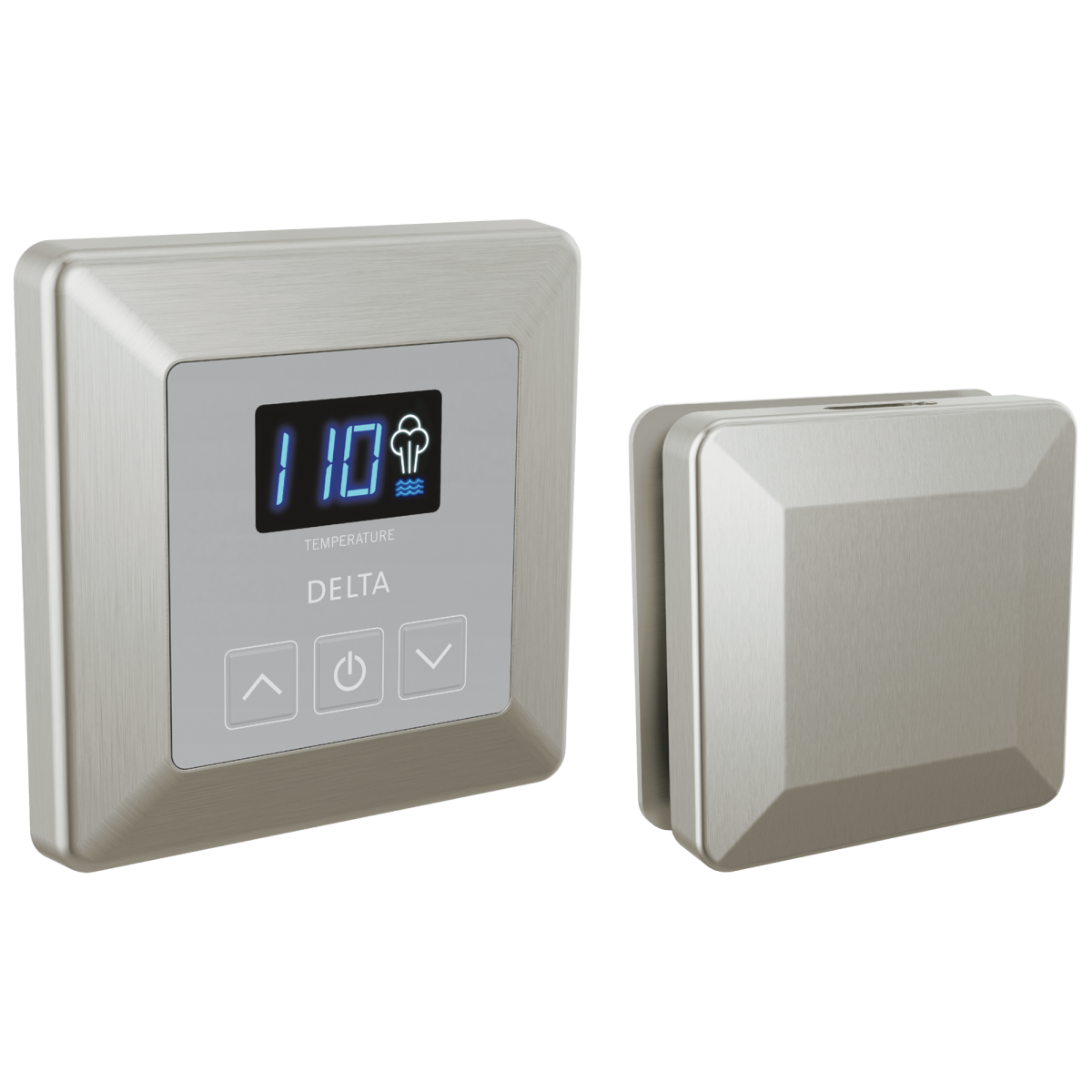 DELTA Universal Showering Components SimpleSteam Control and Steam Head — Lumicoat® Stainless