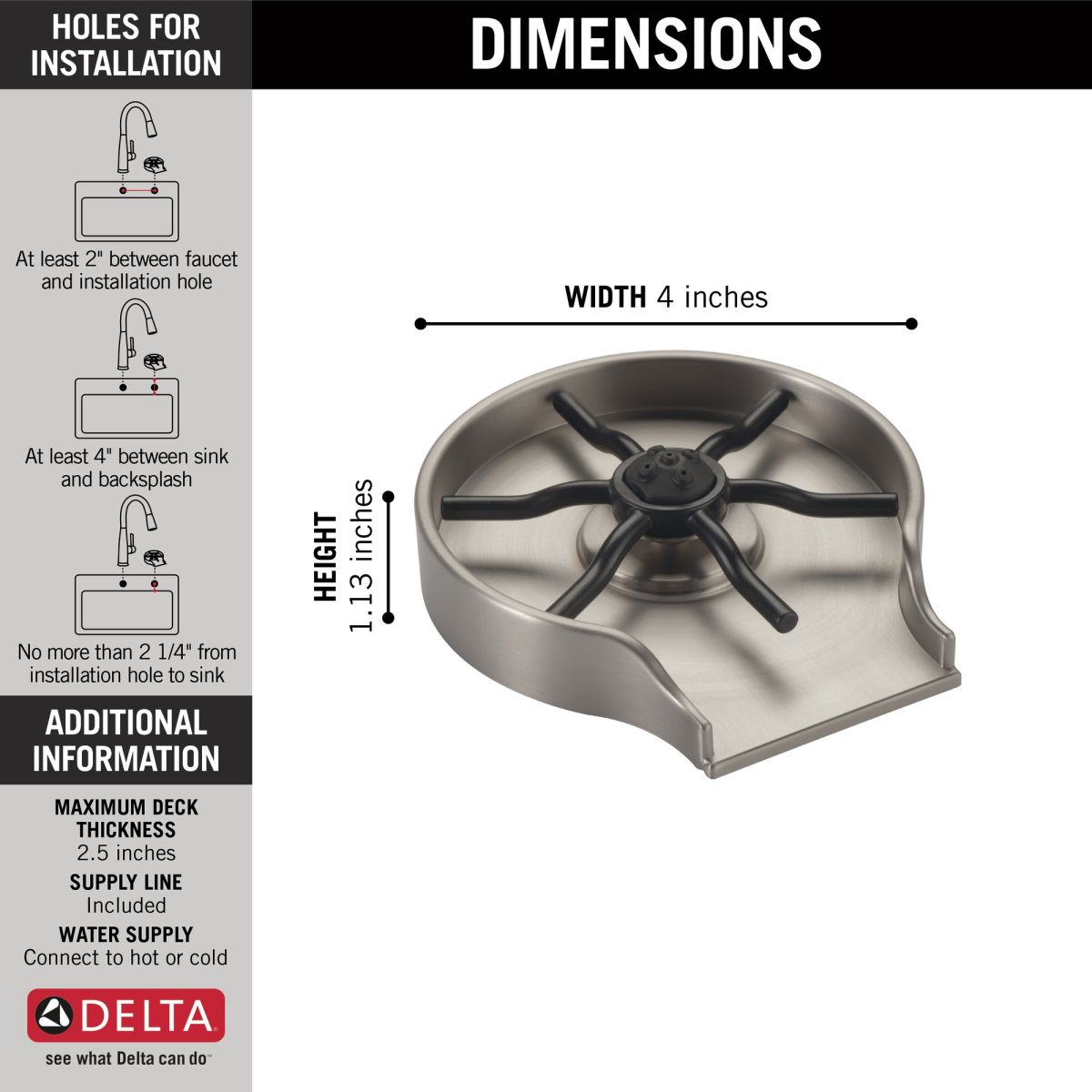 DELTA Other Glass Rinser — Spotshield Stainless