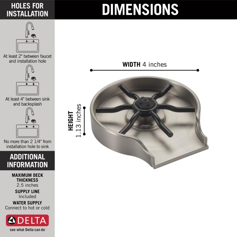 DELTA Other Glass Rinser — Spotshield Stainless