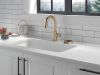 DELTA Trinsic Single Handle Pull-Down Bar / Prep Faucet — Champagne Bronze