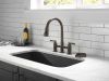 DELTA Broderick Two Handle Pull-Down Bridge Kitchen Faucet — Venetian Bronze