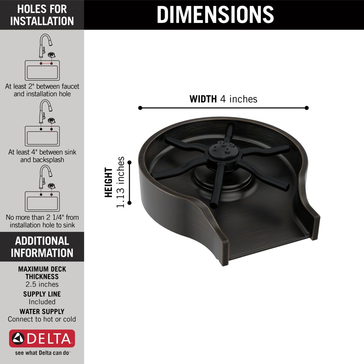 DELTA Other Metal Glass Rinser — Venetian Bronze