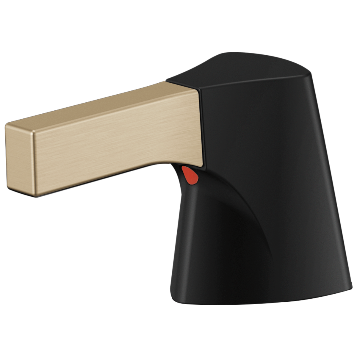 DELTA Zura Metal Lever Handle Set - Bathroom or Bidet — Matte Black / Champagne Bronze