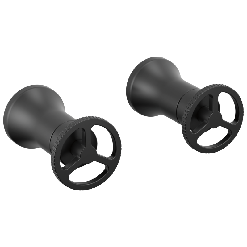 DELTA Trinsic Wheel Handle - Wall Mount Lav — Matte Black