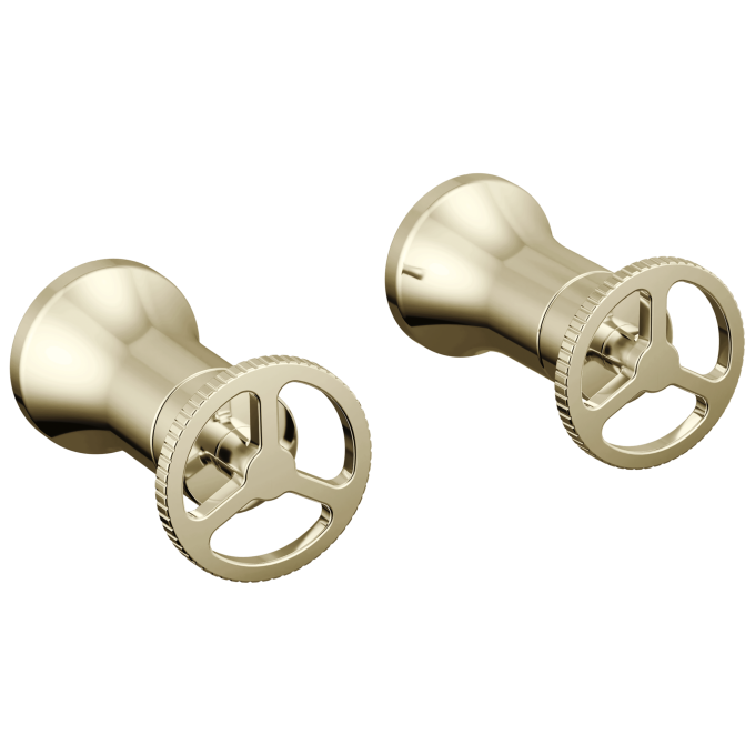 DELTA Trinsic Wheel Handle - Wall Mount Lav — Polished Nickel